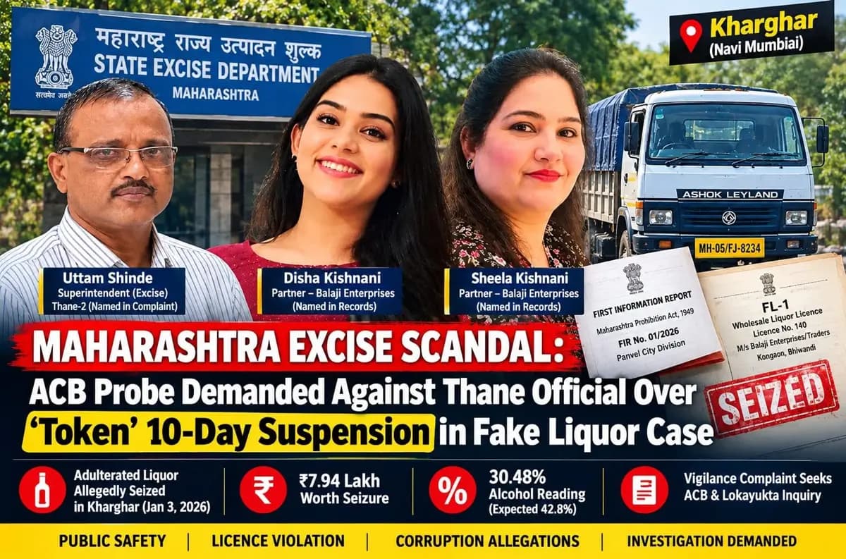 Maharashtra Excise Action Draws Scrutiny After Kharghar Liquor Seizure