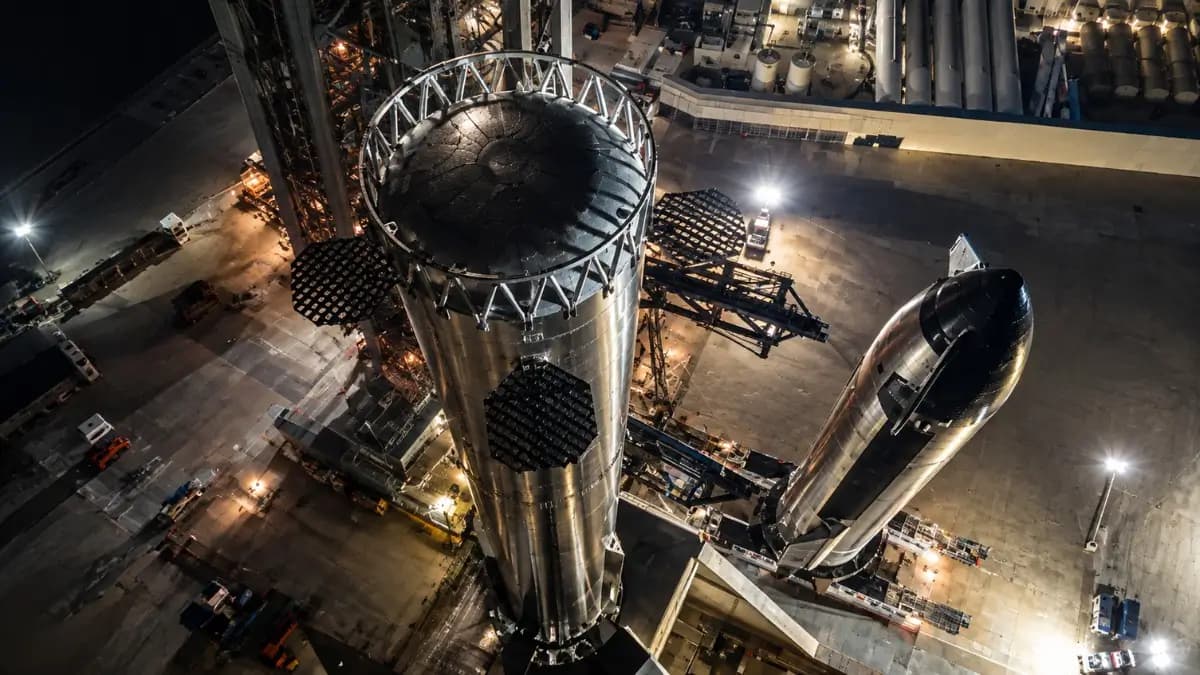 SpaceX Starship Flight 14 stacked at Starbase ahead of orbital launch attempt