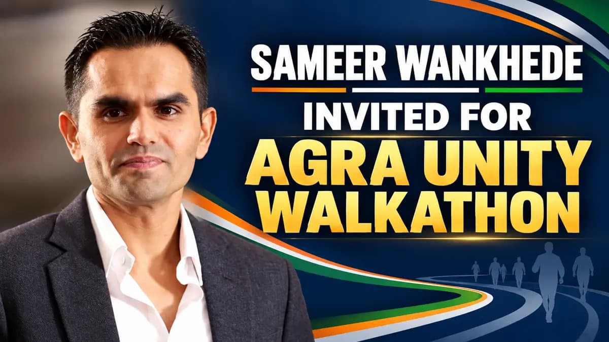 Sameer Wankhede Invited as Special Guest for Agra Unity Walkathon
