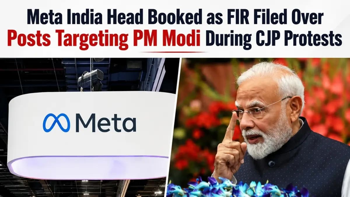 Meta India Head Booked Over Posts Targeting PM Modi During CJP Protests.