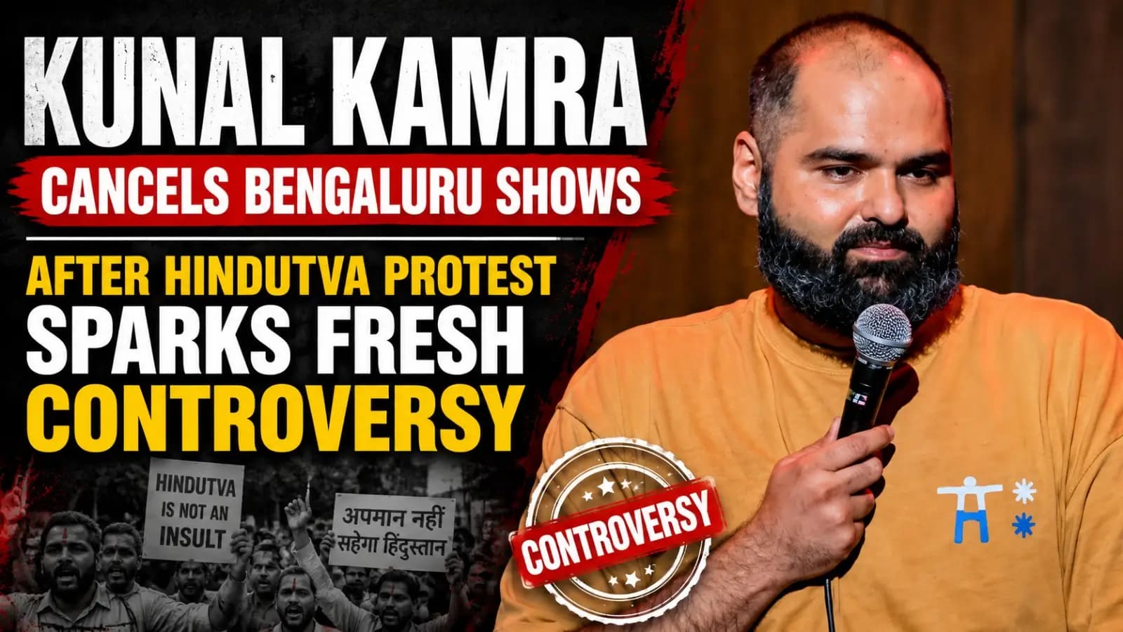 Kunal Kamra Cancels Bengaluru Shows Amid Hindutva Protest Row.