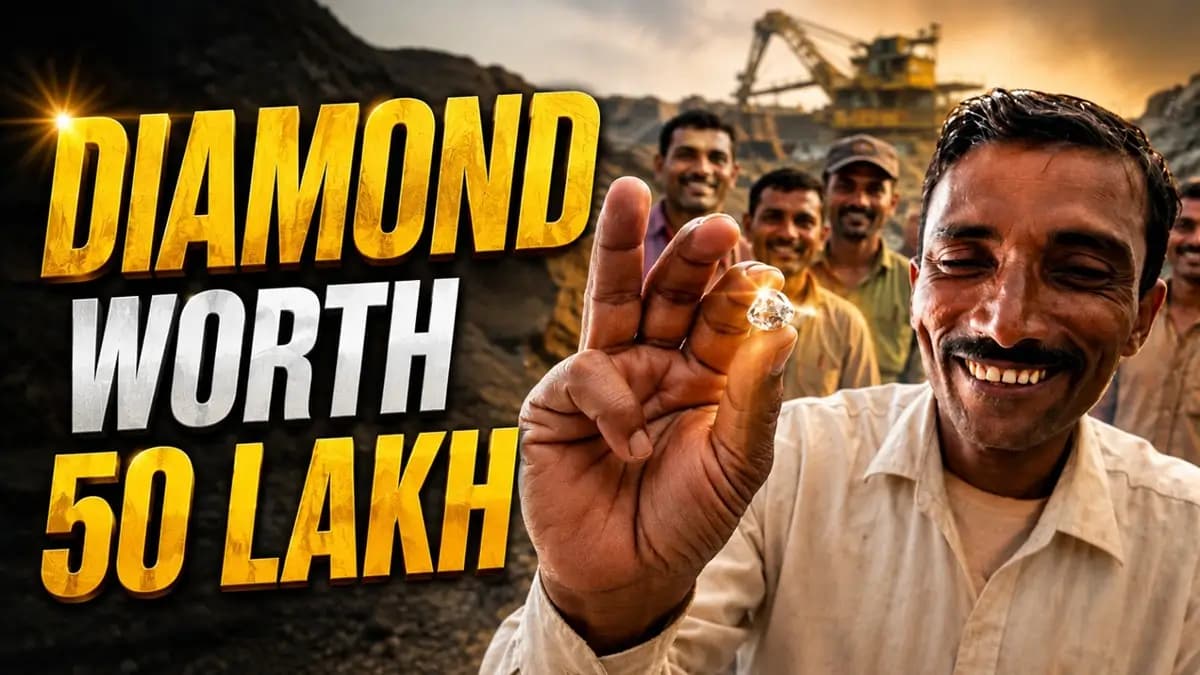 Seven Workers Find 17.96-Carat Diamond Worth ₹50 Lakh in Panna Mine.