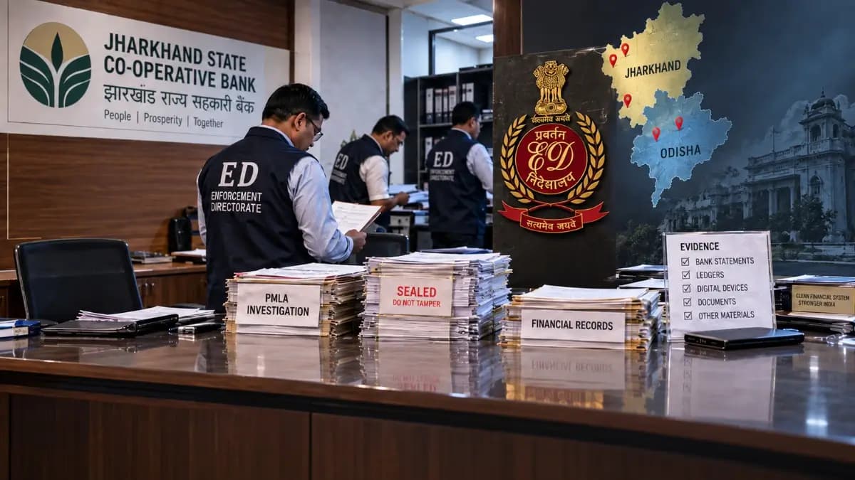 ED Raids Seven Sites in JSCB Money-Laundering Investigation
