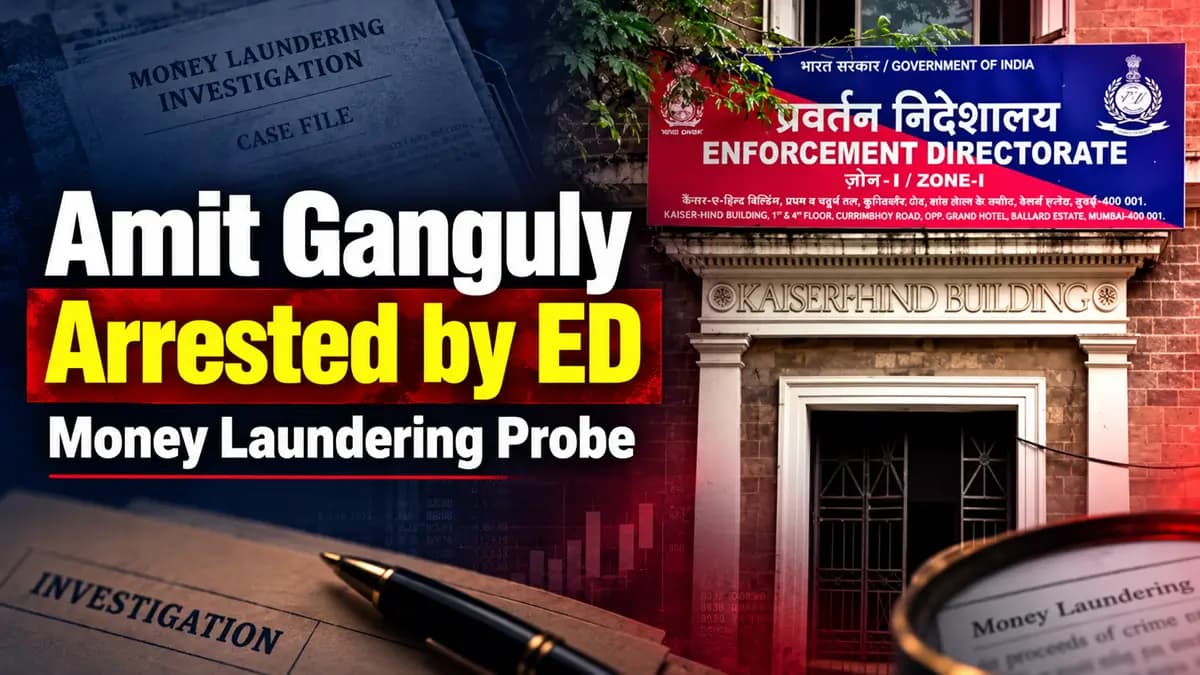 ED Arrests Kolkata Real Estate Director Amit Ganguly in PMLA Case