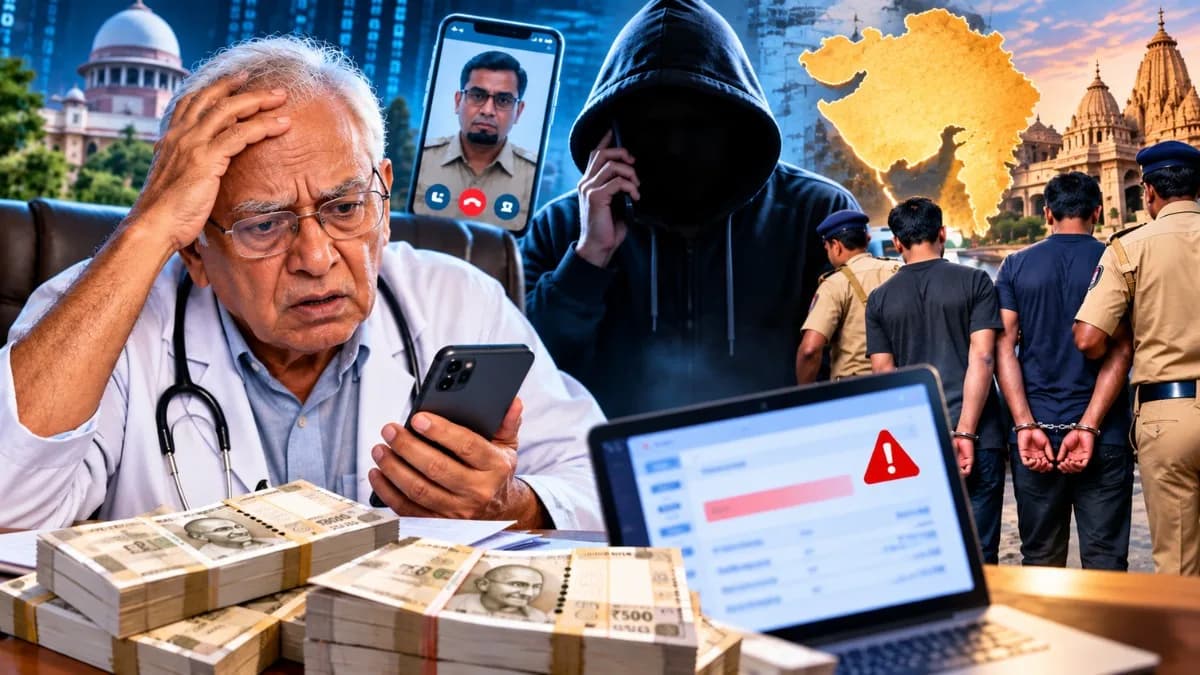 Retired Rajkot Doctor Duped of ₹58.50 Lakh in Digital Arrest Scam
