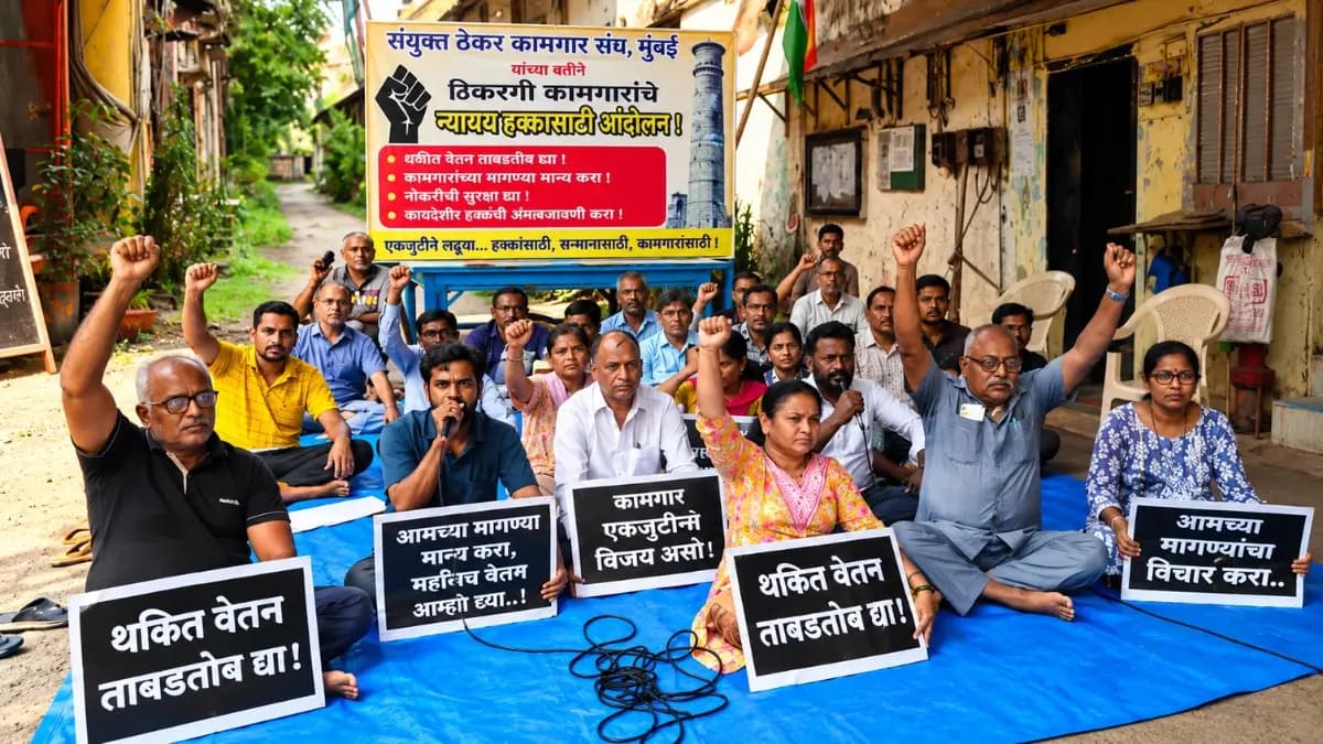 Watch and Ward Staff Join NTC Mill Workers’ Hunger Strike in Mumbai
