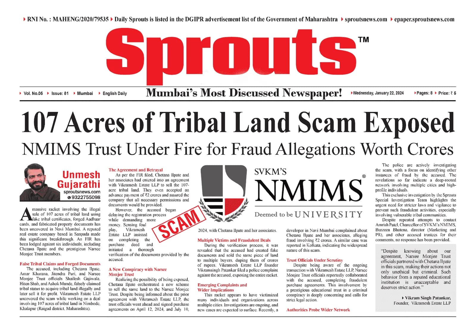 107 Acres of Tribal Land Scam Exposed.