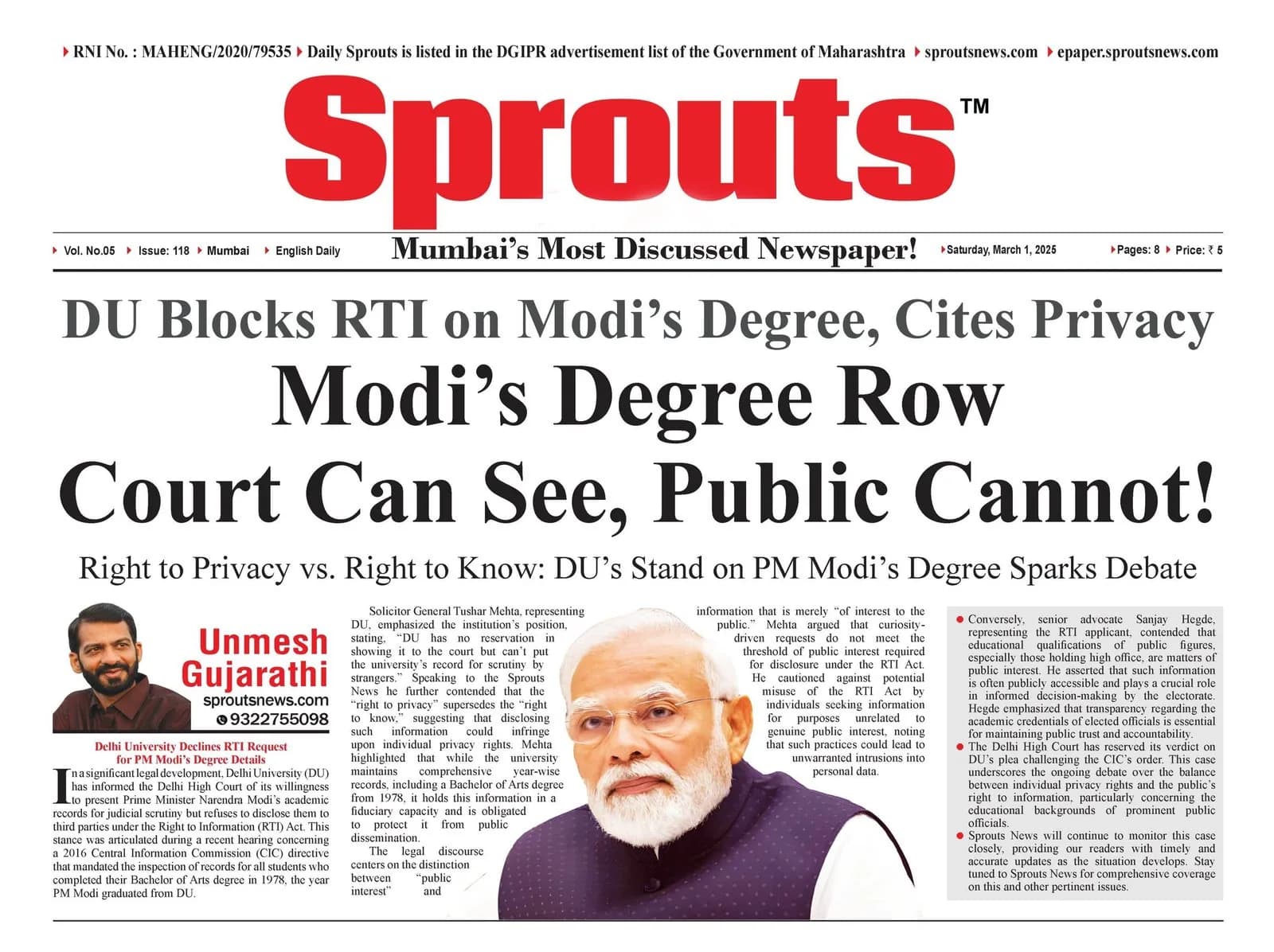 PM Modi’s Degree Row: Court Can See, Public Cannot!