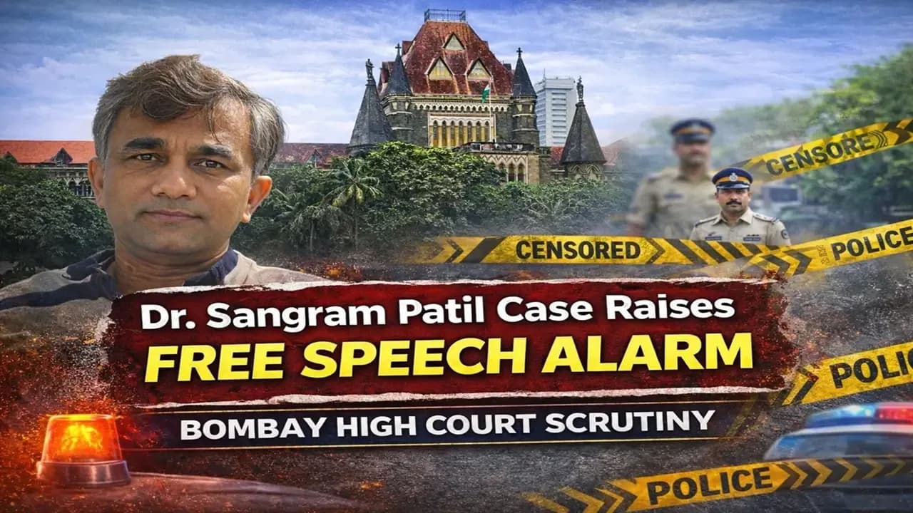 Dr Sangram Patil case draws focus on free speech and police action.