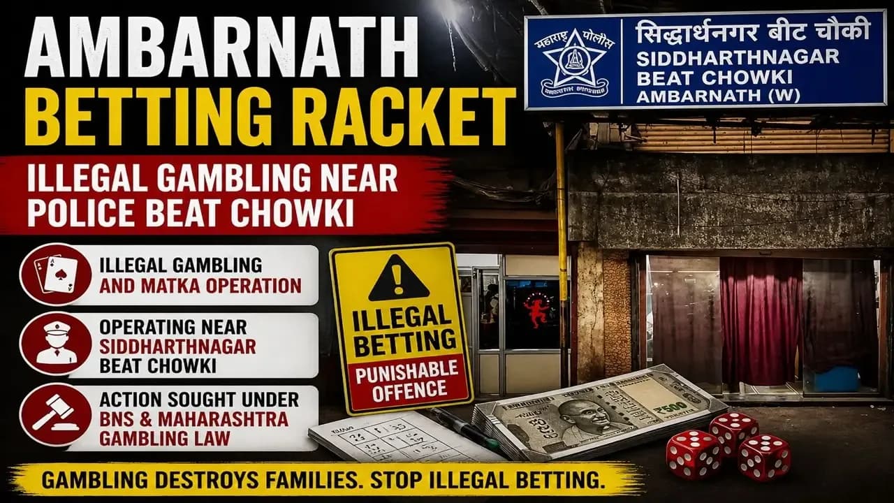 Illegal Gambling Allegations Near Ambarnath Police Outpost.