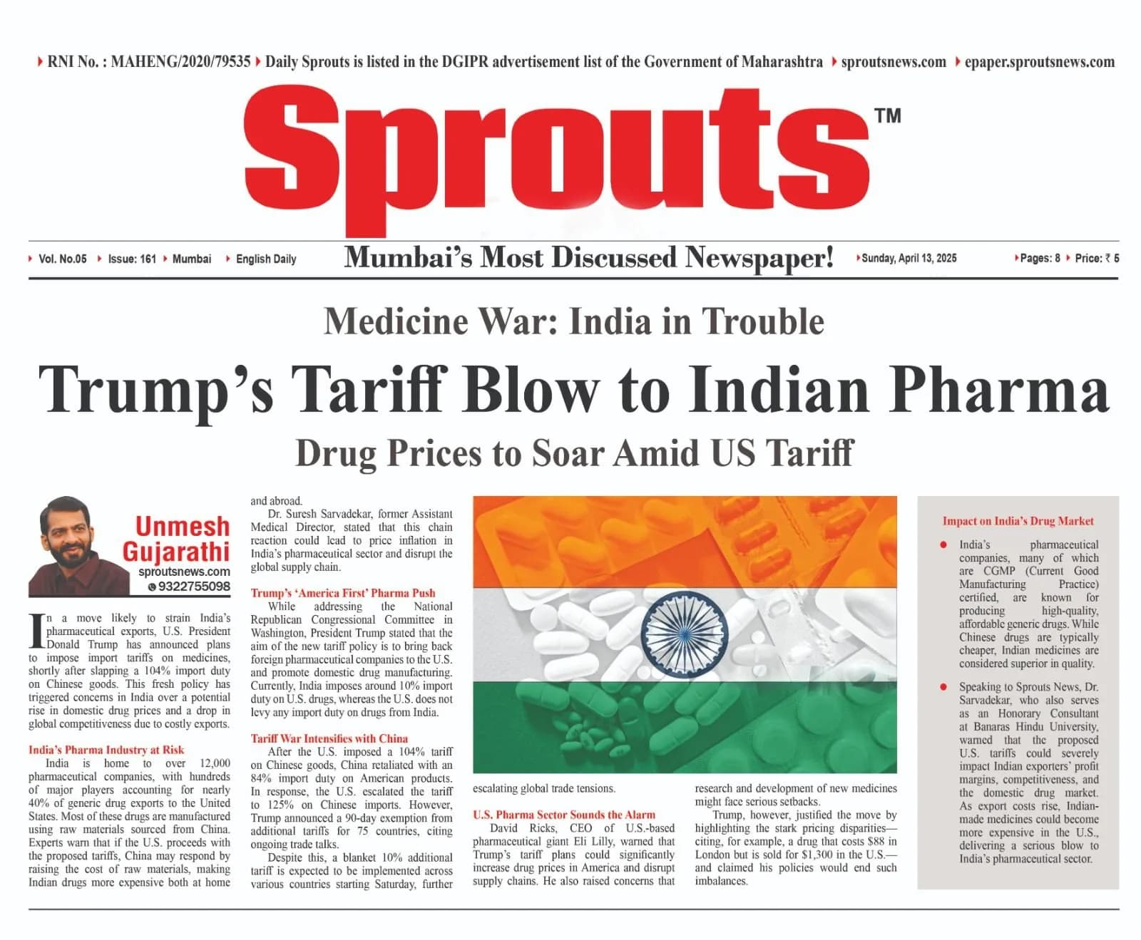 Trump’s Tariffs War Threaten India’s Pharma Export Power.