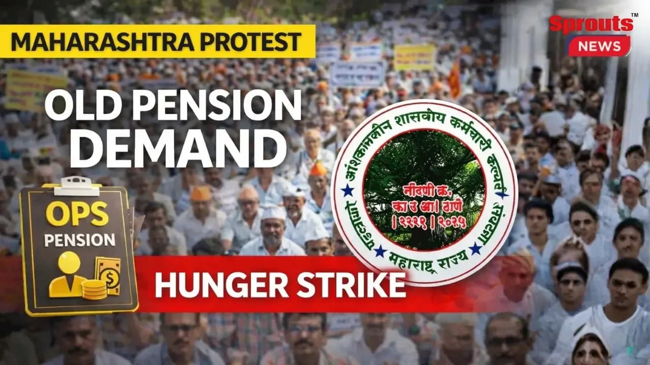 Graduate Part Time Government Employees Begin Hunger Strike in Maharashtra.