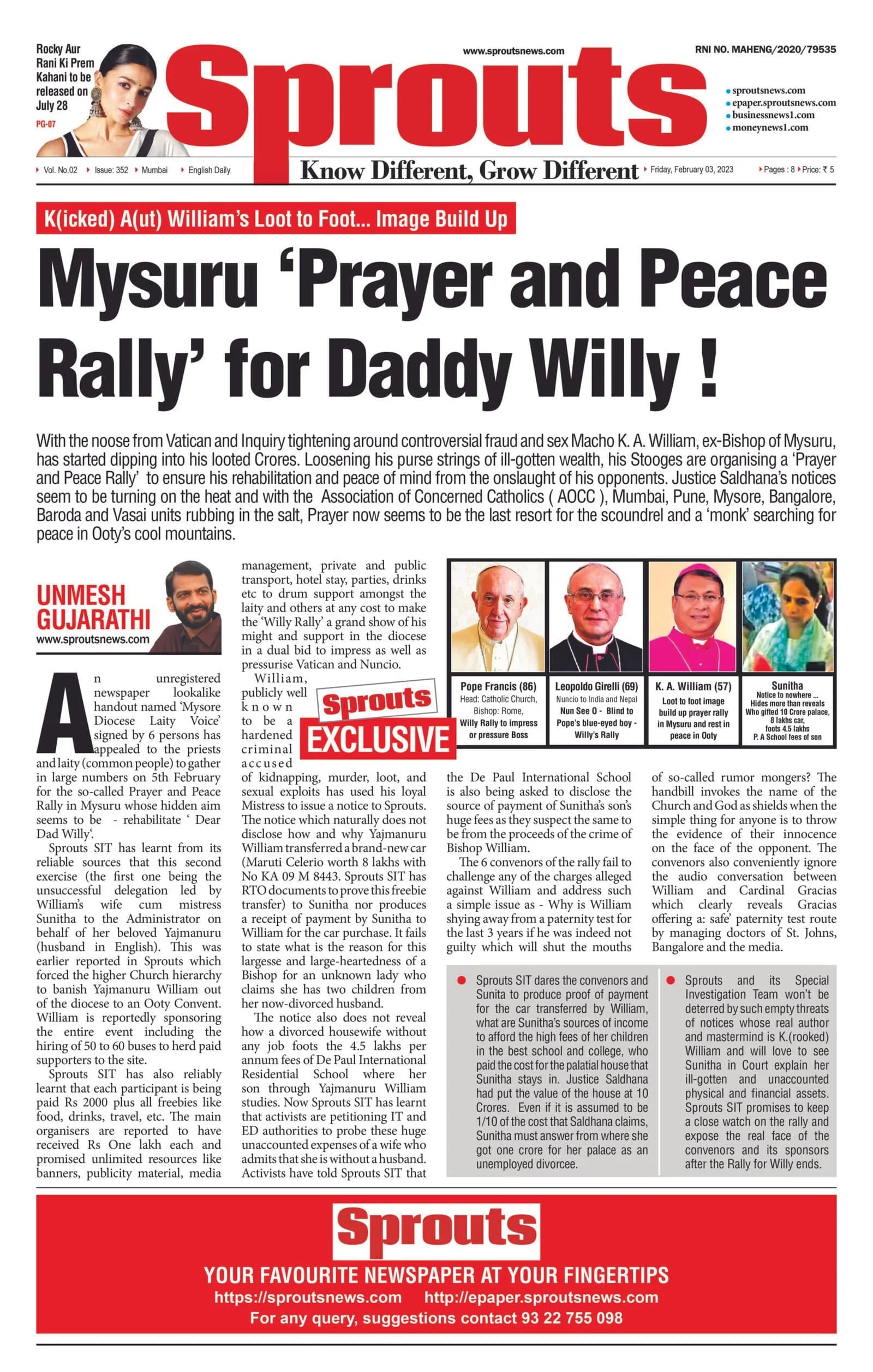 Mysuru 'Prayer and Peace Rally' for Daddy Willy!