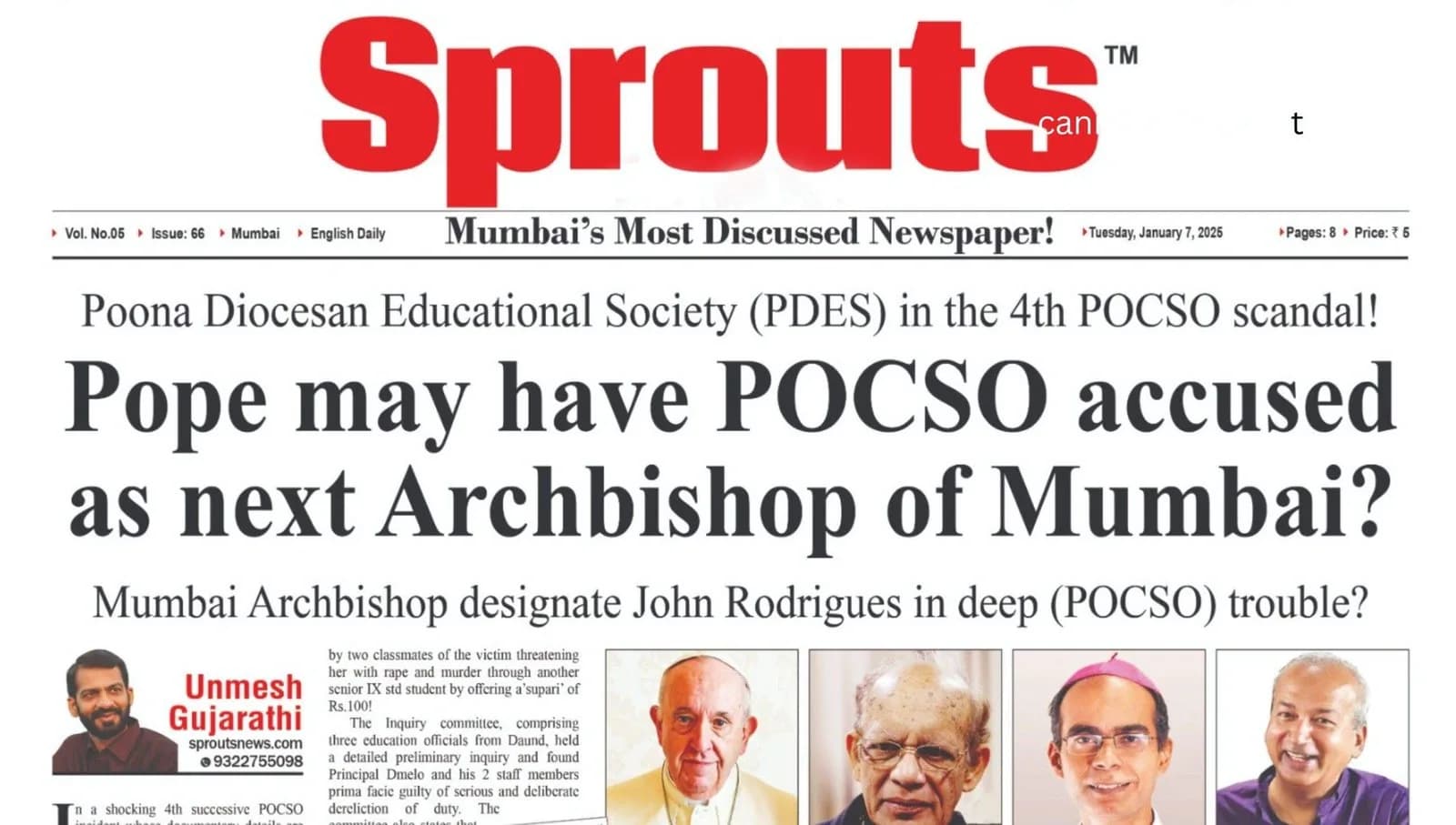 Pope may have POCSO accused as next Archbishop of Mumbai