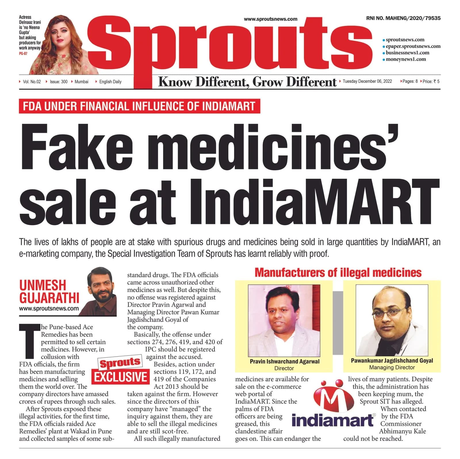 Fake medicines' sale at IndiaMART