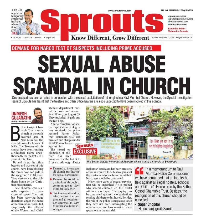 SEXUAL ABUSE SCANDAL IN CHURCH
