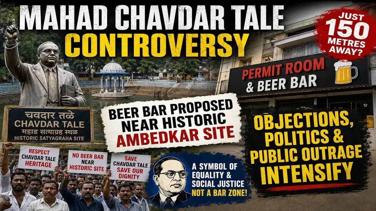Mahad Chavdar Tale Beer Bar Row Sparks Ambedkarite Protest.