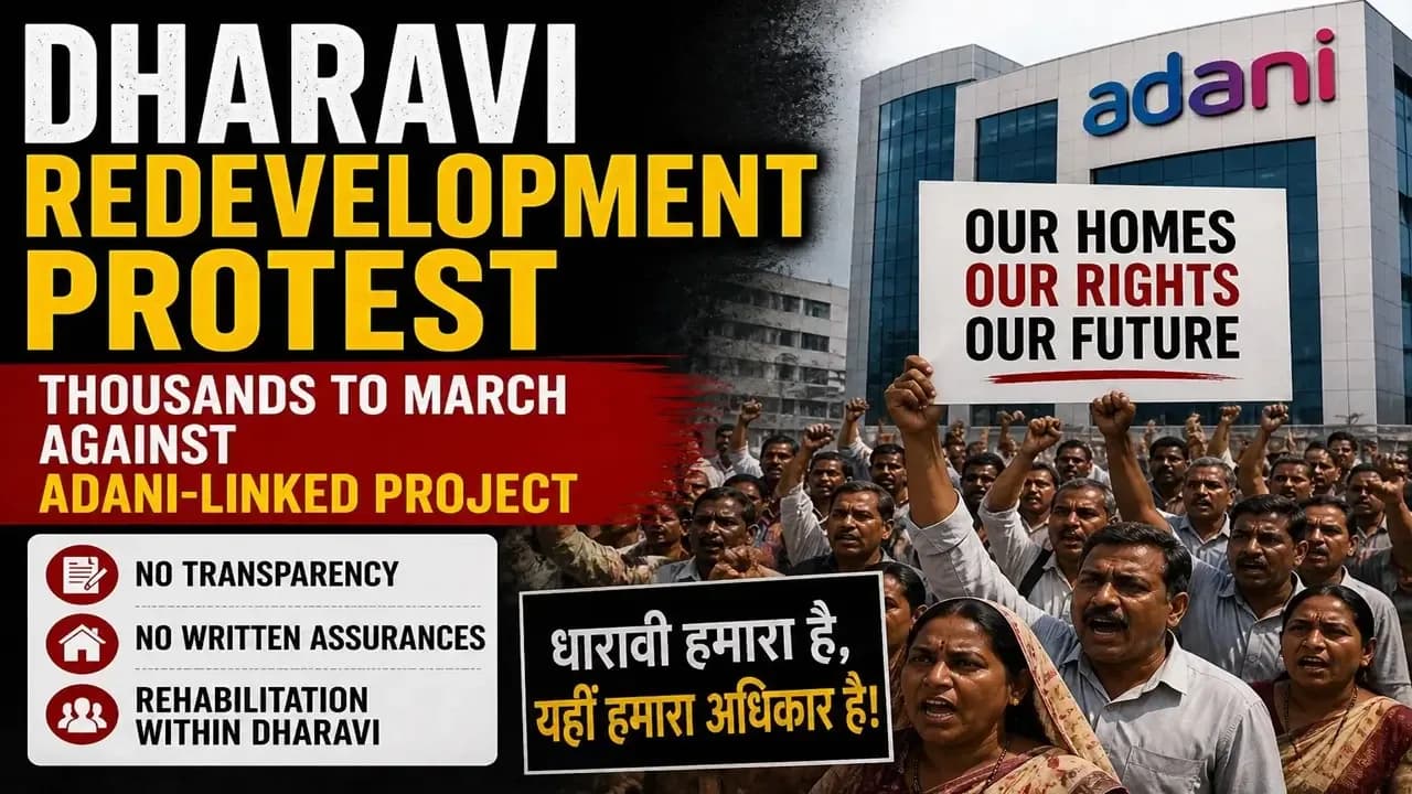 Dharavi Protest March: Residents Raise Housing Concerns.