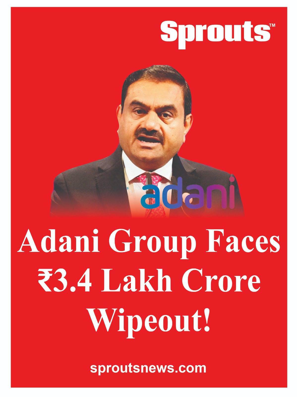 Adani Group suffers 34 lakh crore loss e