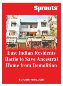 Building from demolition in East Indian Mumbai