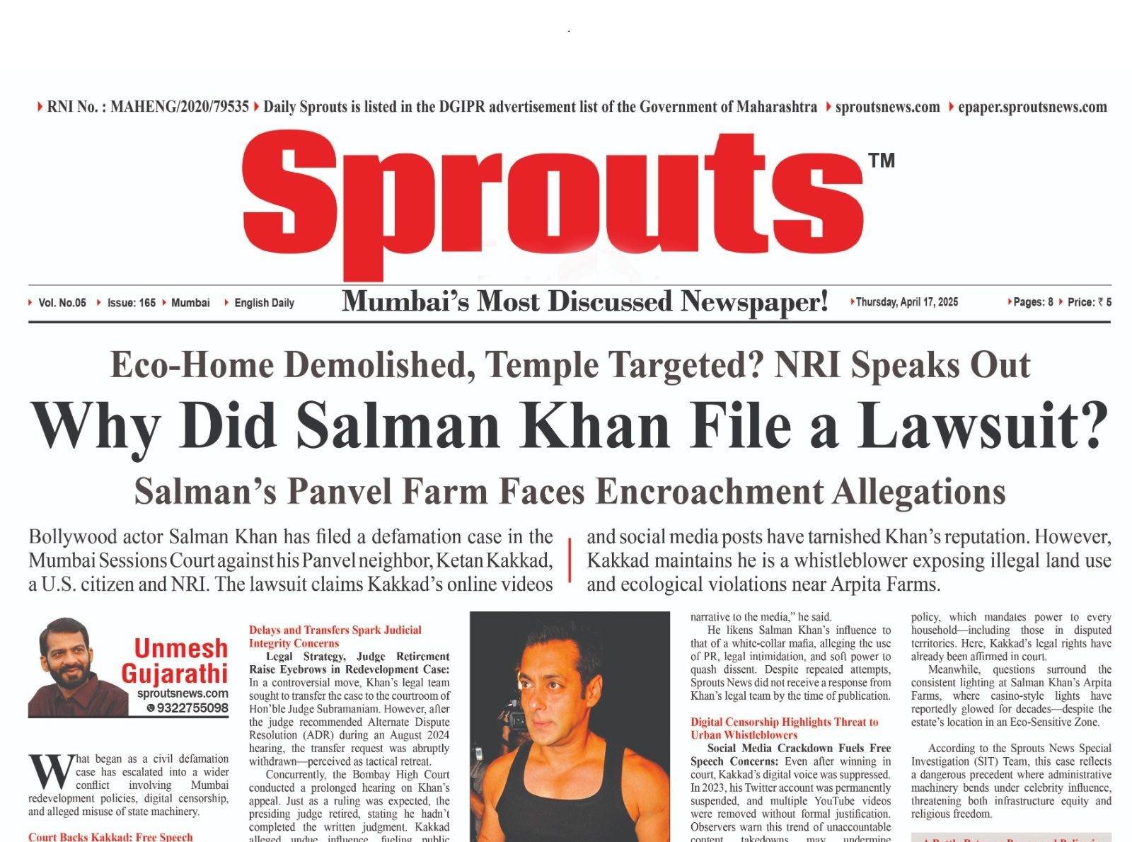 Salman Khan Filed a Lawsuit Against NRI Neighbor Ketan Kakkad