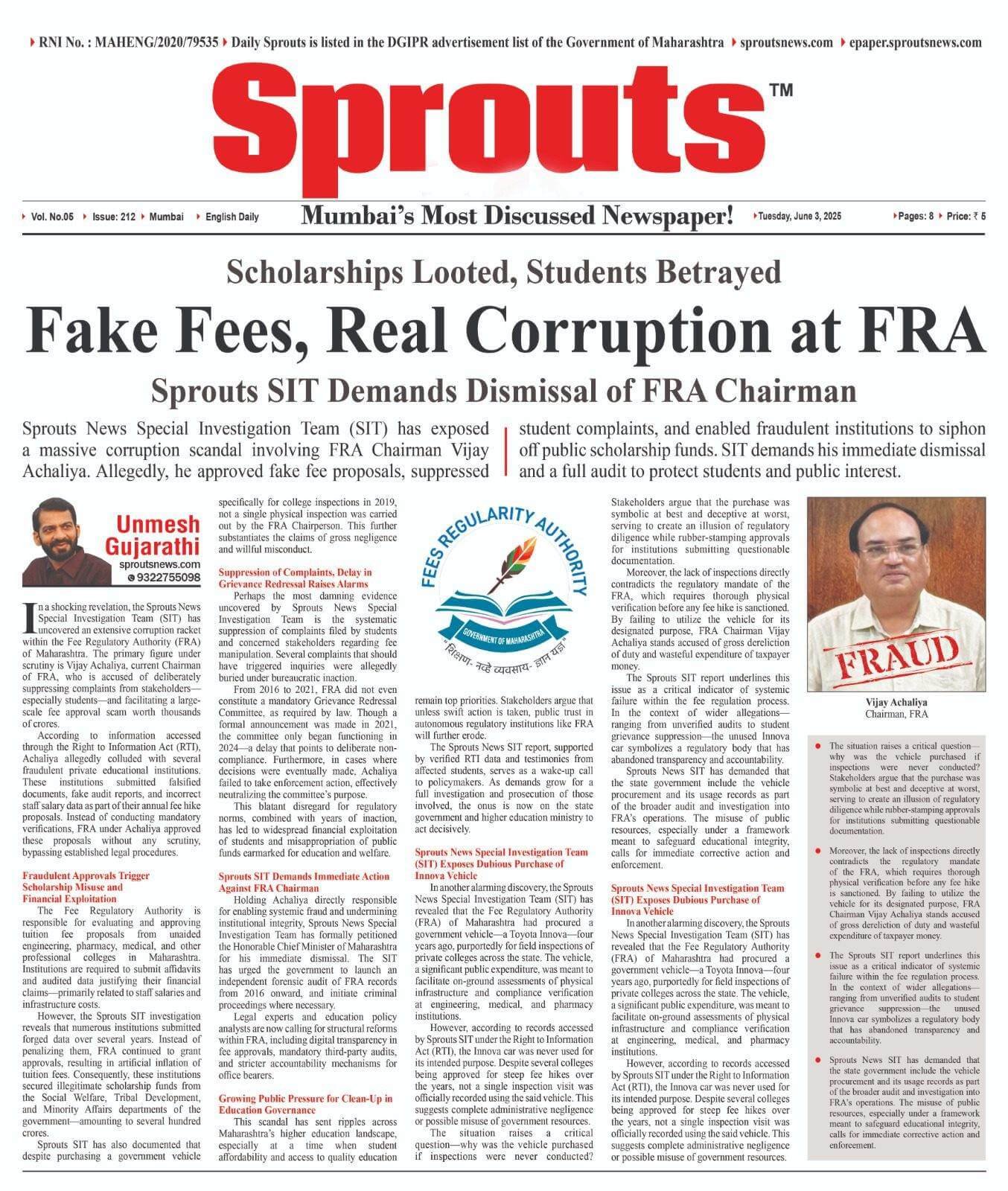 FRA in Crisis Fake Fees Student Betrayal Massive Loot Exposed