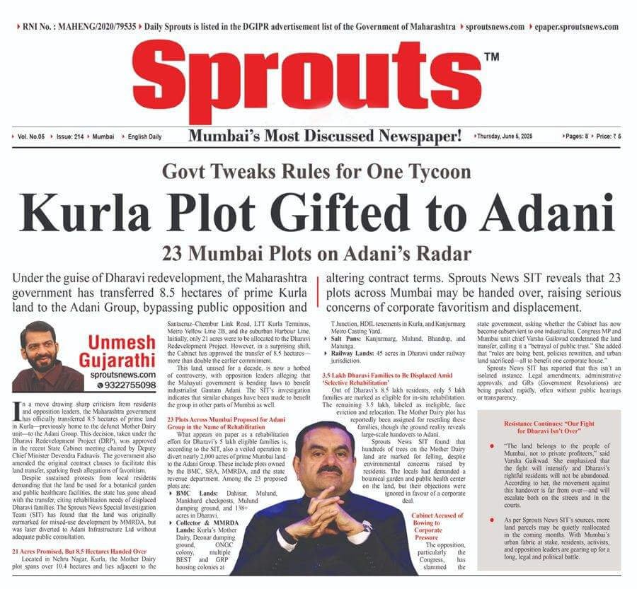Kurla Plot Handed to Adani in Controversial Land Deal