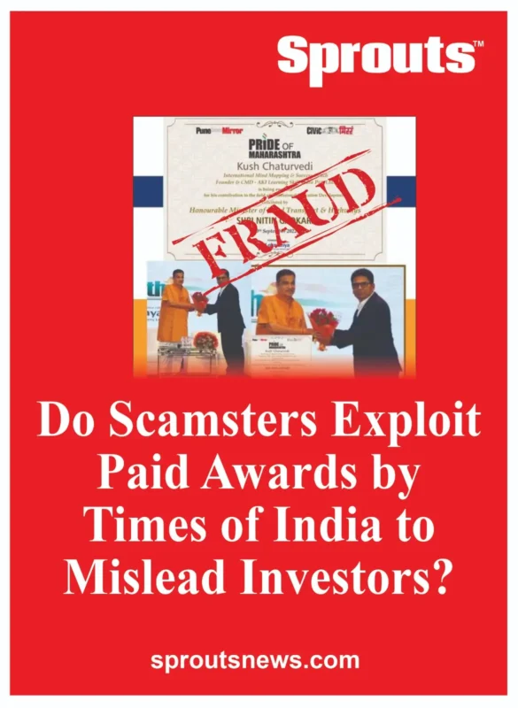 Scamsters Exploit Paid Awards by Times of India to Mislead Investors