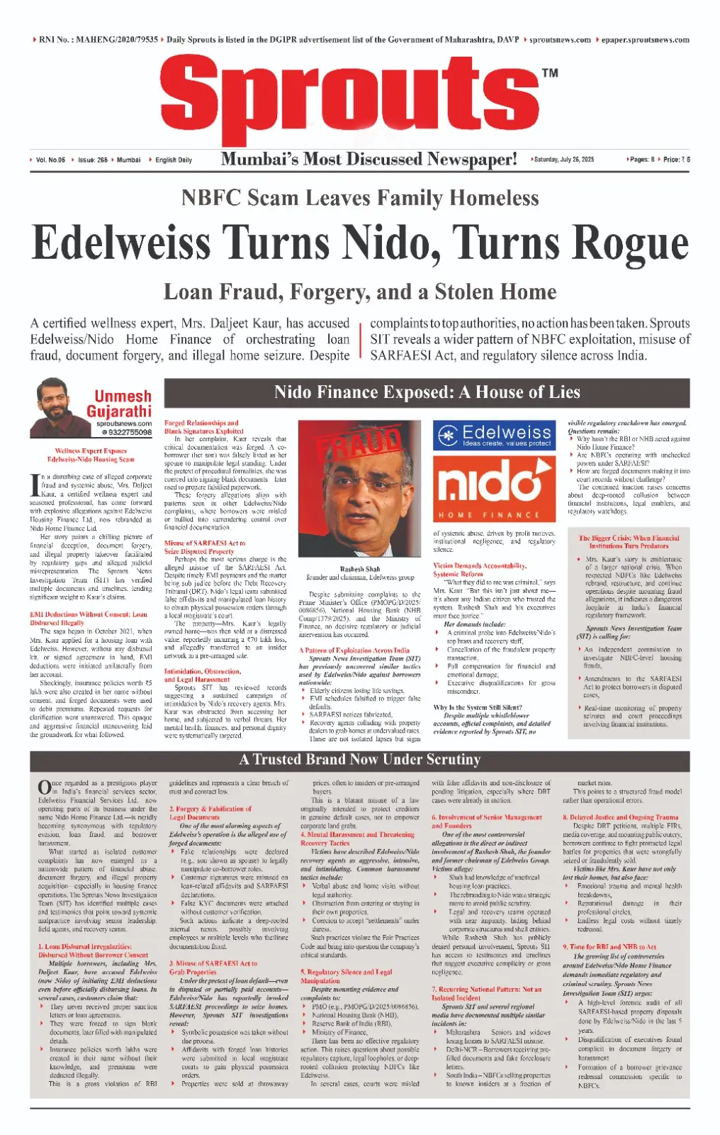 Edelweiss Turns Nido, Turns Rogue — Loan Fraud, Forgery & Stolen Home Exposed.