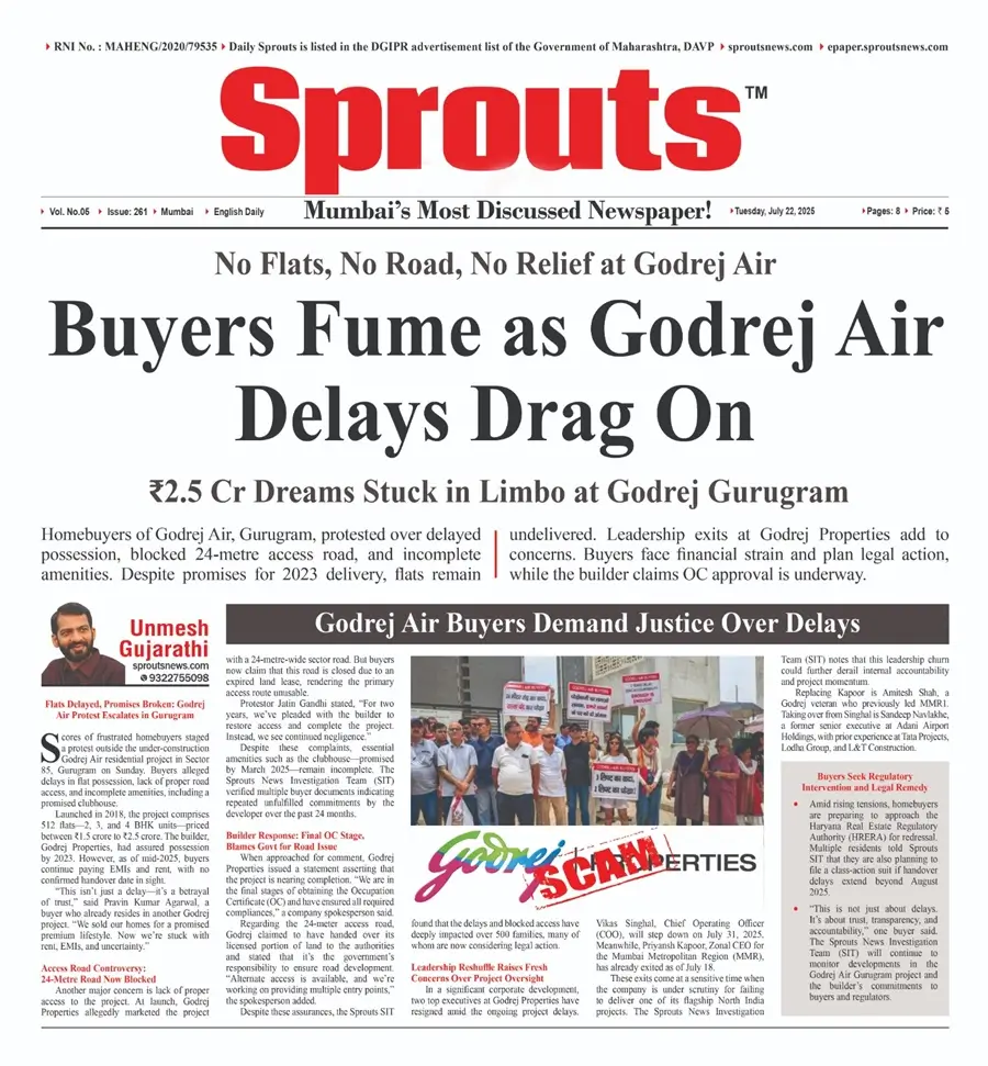 Godrej Air Buyers Fume as Delays Persist in Gurugram Project.