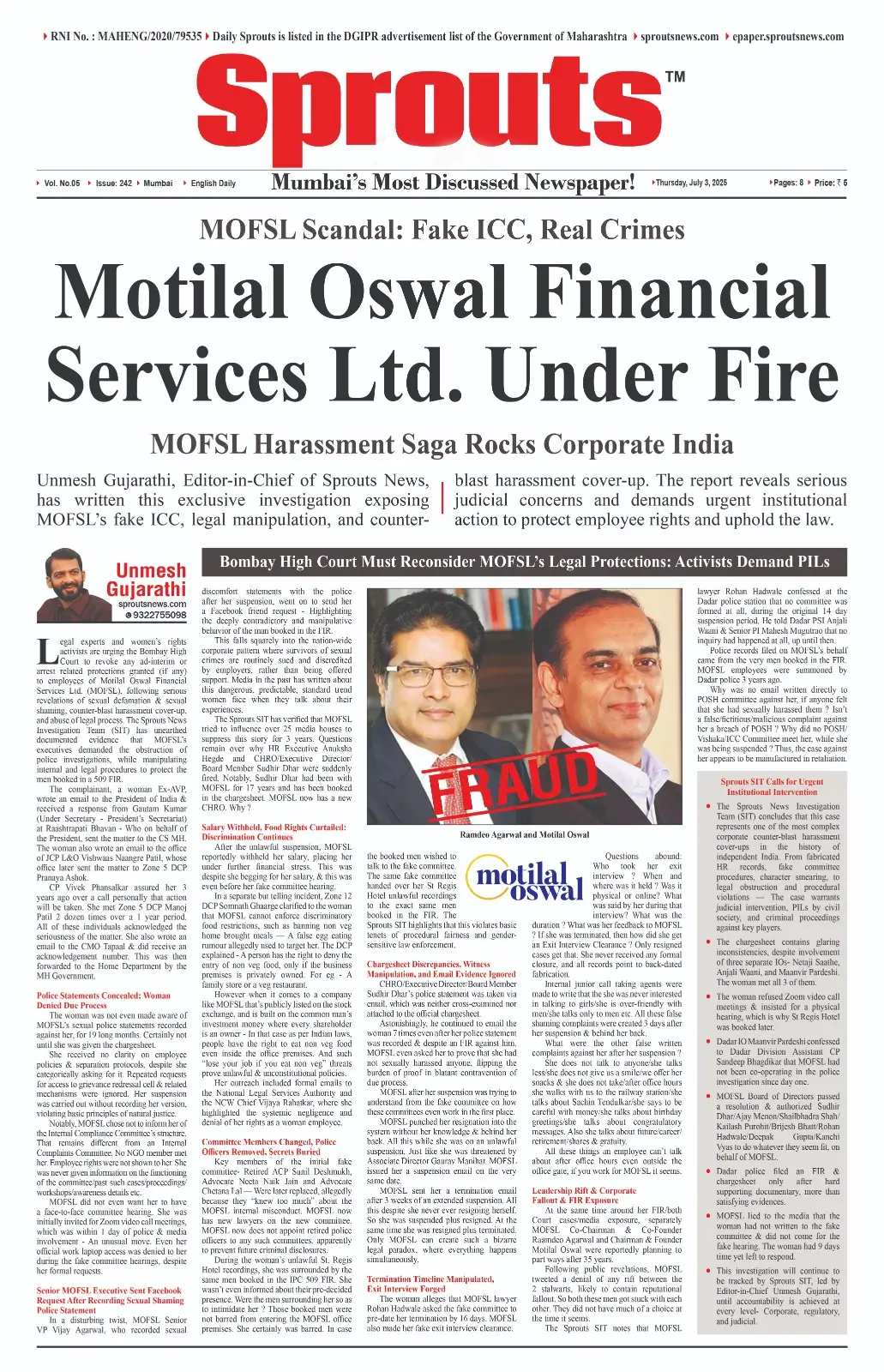 Motilal Oswal Harassment Scandal Exposed Fake ICC, Legal Manipulation & Cover‑Up.
