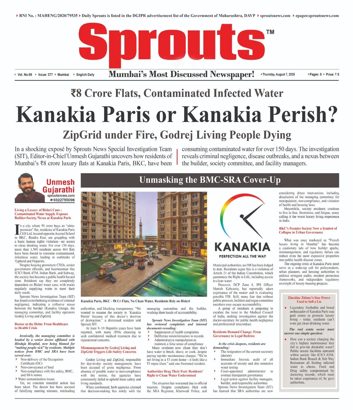 Contaminated Water Poisons Mumbai’s ₹8 Crore Kanakia Paris Luxury Flats.