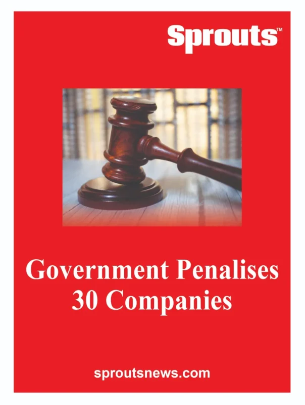 Indian government has penalised 30 companies