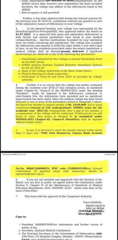 NMC Imposes 10 L Fine on DY Patil Medical College
