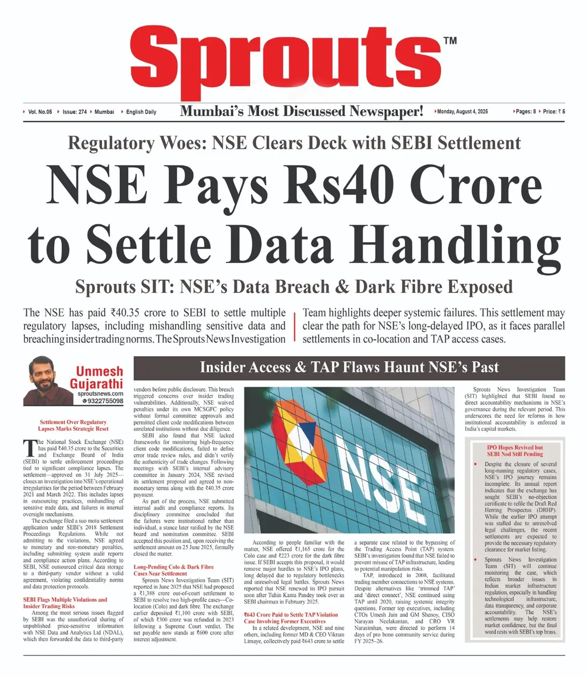NSE Pays ₹40.35 Cr to Settle Data Leak Case.