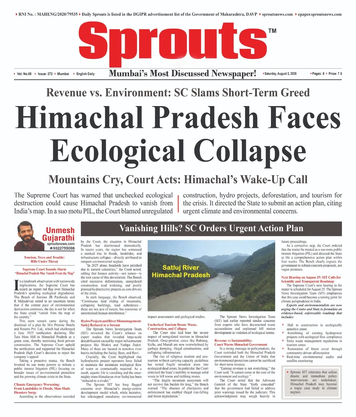 SC issues urgent warning on Himachal ecological collapse.