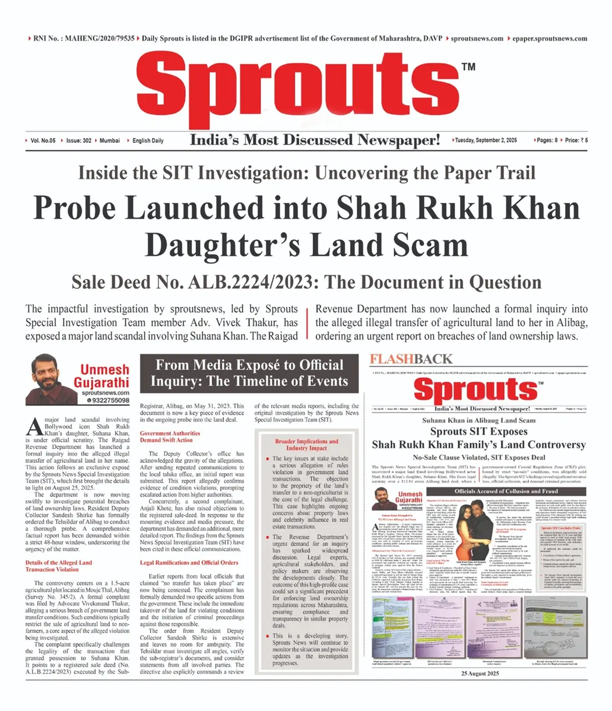 Probe Launched Into Suhana Khan’s Alibag Land Scam by Raigad Officials.