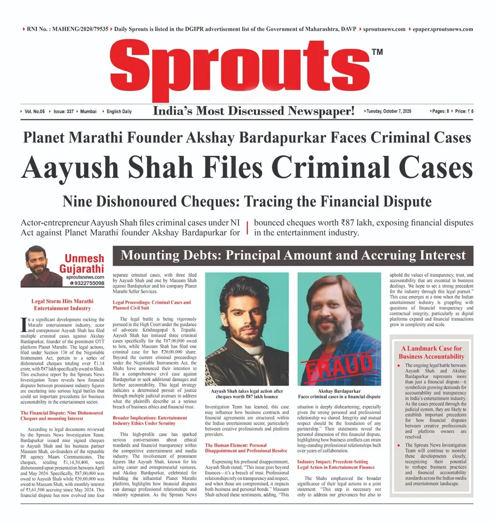 Actor Aayush Shah Files NI Act Cases Against Planet Marathi’s Akshay Bardapurkar.