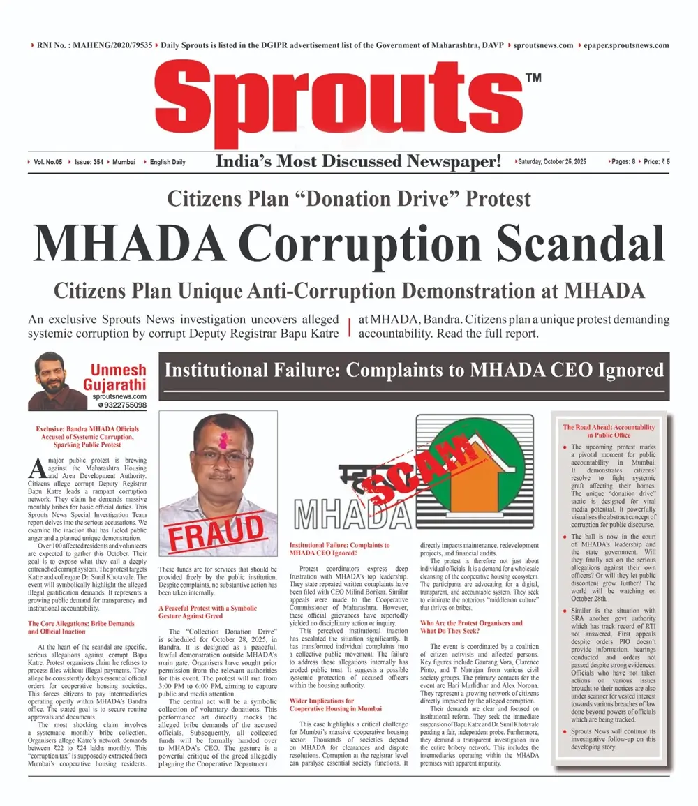 Bandra MHADA Corruption Citizens Plan Donation Drive Protest