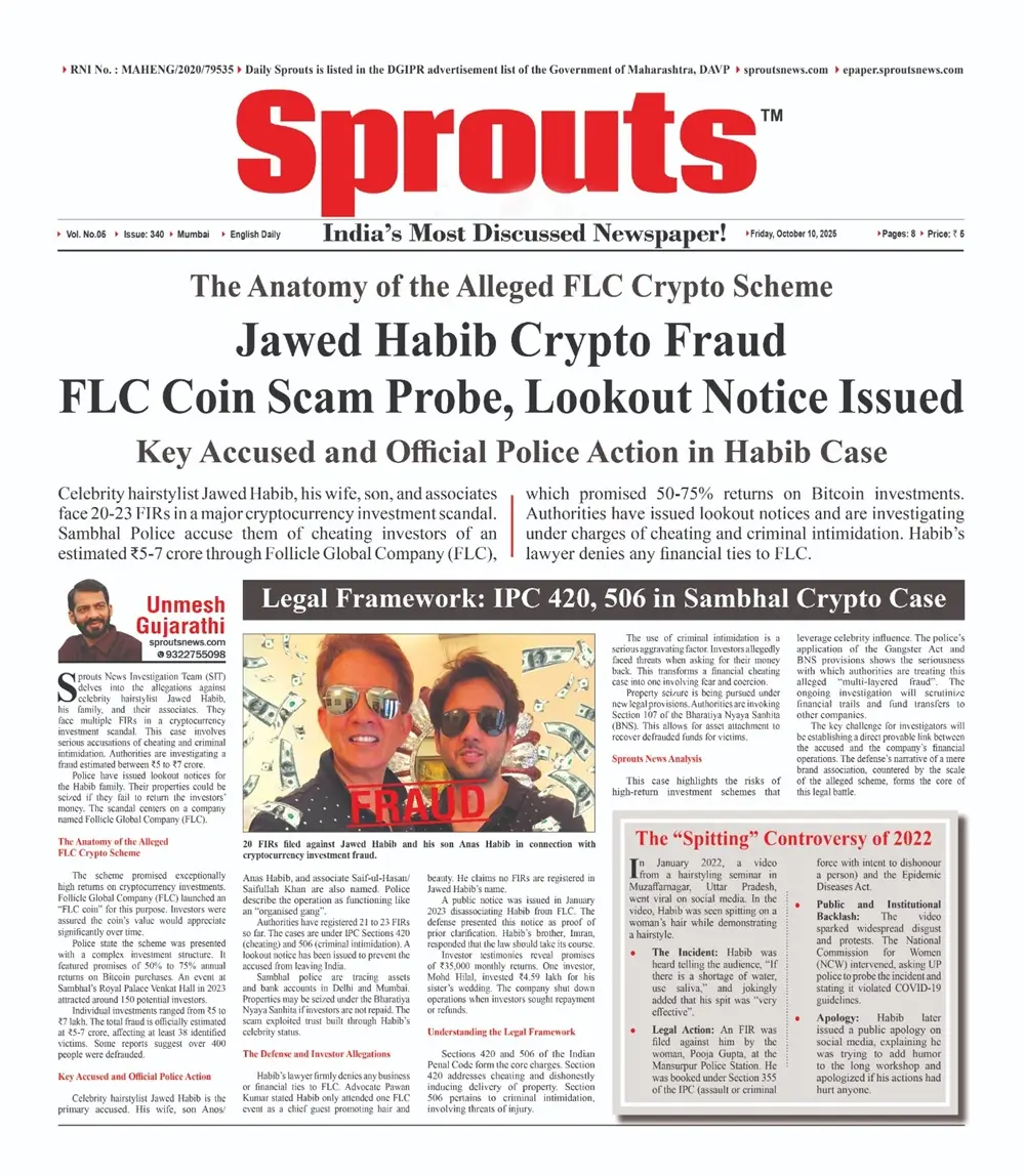 Celebrity Hairstylist Jawed Habib Named in ₹7 Crore Bitcoin Scam.