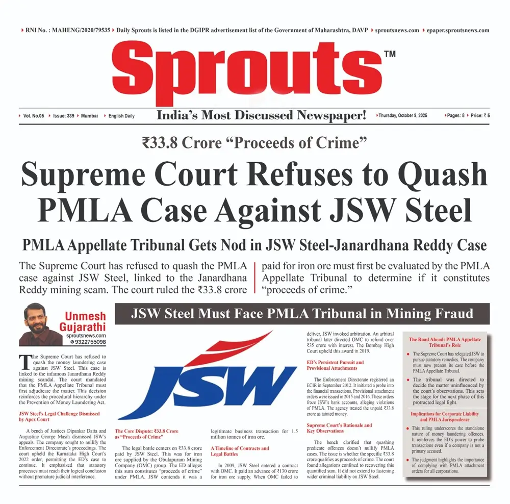 SC Refuses to Quash PMLA Case Against JSW Steel in Reddy Mining Scam