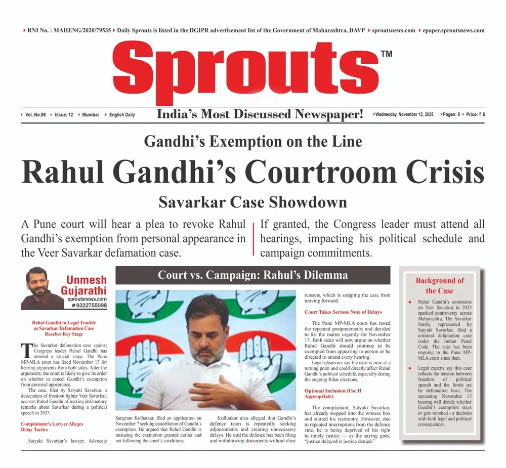 Rahul Gandhi's Savarkar Defamation Case Hearing Clashes with Bihar Poll