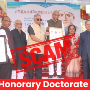 Fake honorary doctorate certificate issued by unrecognised university in Akola