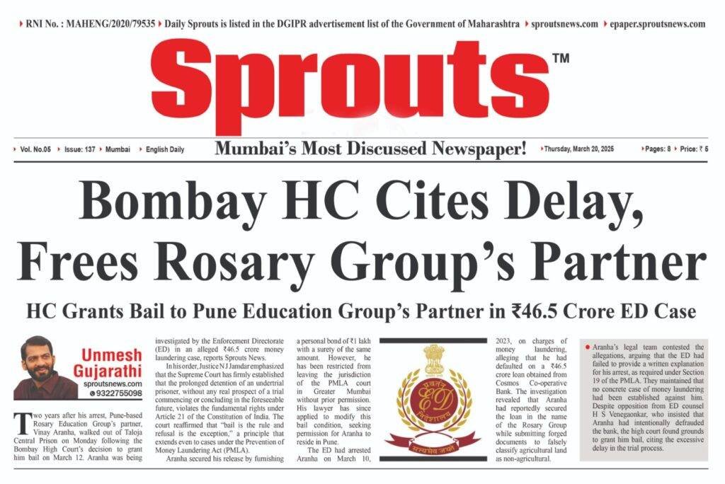 Bombay HC Cites Delay Frees Rosary Groups Partner