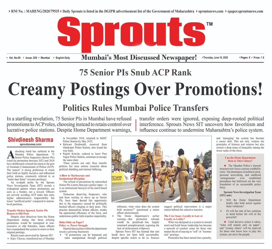 75 Senior Mumbai Police Refuse ACP Roles.