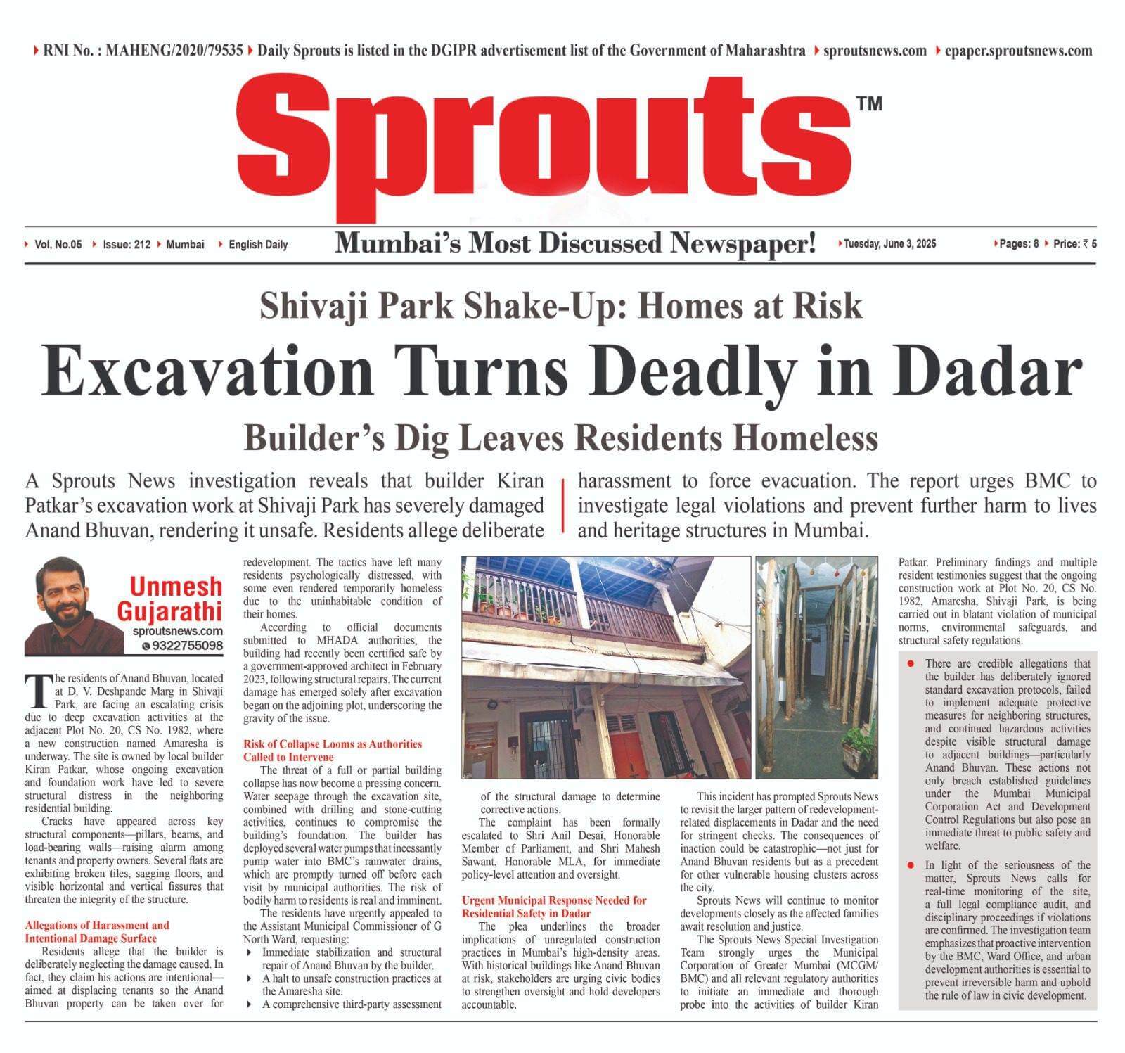 Dadar Builders Dig Leaves Shivaji Park Families Homeless