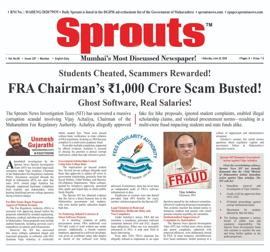 FRA Chairman Vijay Achaliya Busted in Massive ₹1,000 Crore Scam.