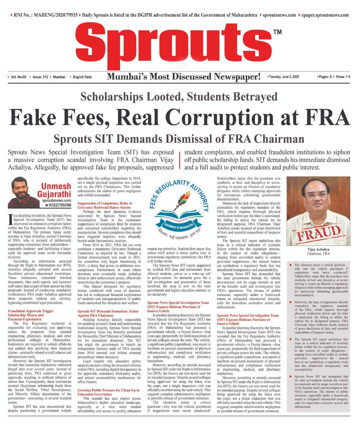 FRA in Crisis Fake Fees Student Betrayal Massive Loot Exposed
