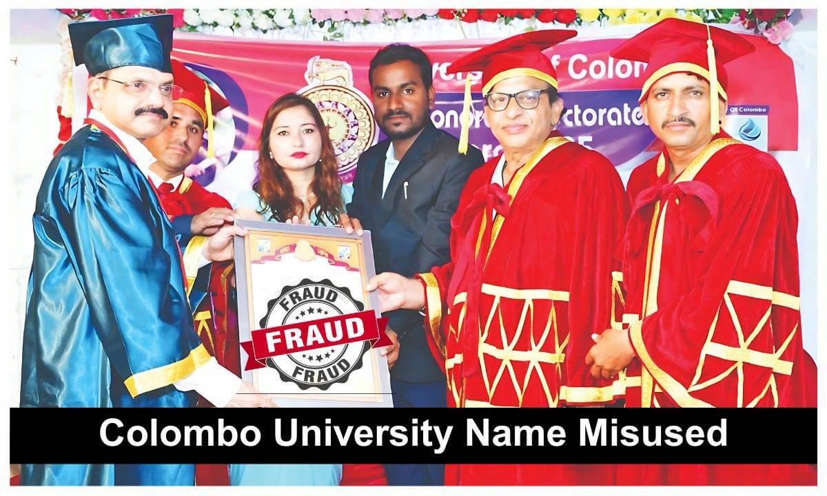 Fake degree scam involving misuse of the University of Colombo Name