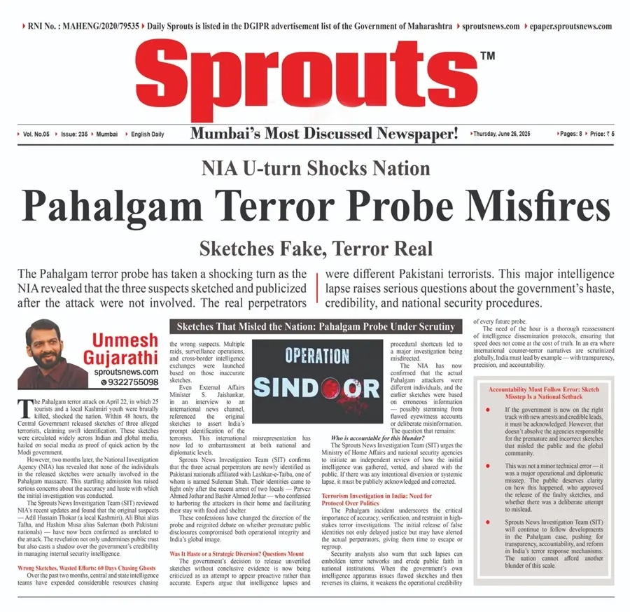 Pahalgam Terror Probe Misfires as NIA Admits Major Error